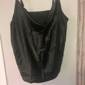 Black cowl neck cami with adjustable straps